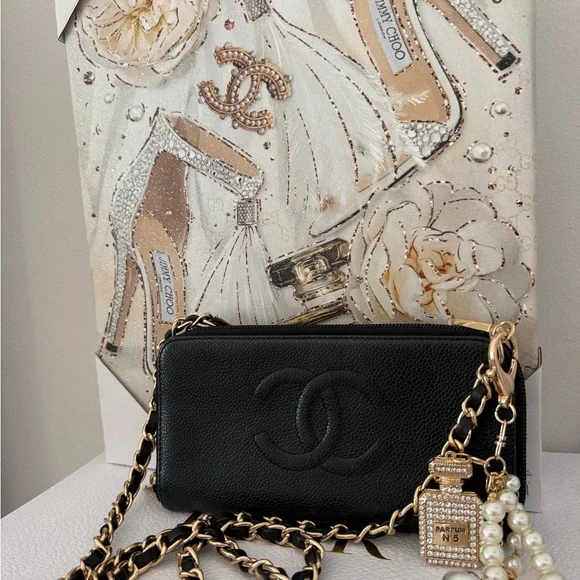 Chic Black Leather Chain Bag - Picture 4 of 11